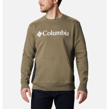 Columbia Minam River Crew, Sudaderas Grises Verdes Negros Para Hombre | 180725-XJQ